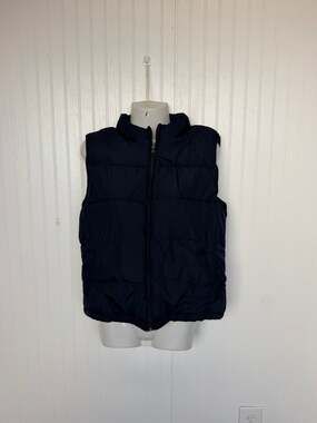 No Boundaries Dark Navy Blue Puffer Vest Boys Large 12-14 Fits Womens XS S